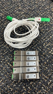 Lot of 5 Nokia GPON SFP Module 3FE46899AB ONU I-Temp 1310 TX with Optical cables