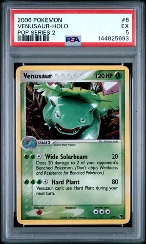2006 POKEMON POP SERIES 2 #6 VENUSAUR-HOLO PSA 5