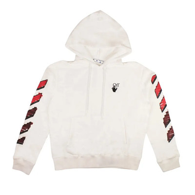 Off-White Men's Signature Graphic Sweatshirt in White   Size M