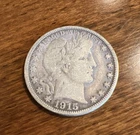 1915-P Barber Half Dollar - Philadelphia - Key Date - Mintage 138K