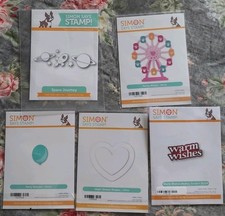 Simon Says Stamp Lot Of 5 Dies SpaceJourney, FerrisWheel, Balloon, Heart, Wishes