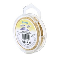 Artistic Wire, 22 Gauge / .64 mm Tarnish Resistant Brass Craft Wire, Round Tw...