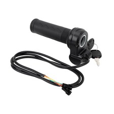 Electric Bike Throttle Grip Full Twist Ebike Throttle with 2 Keys Universal