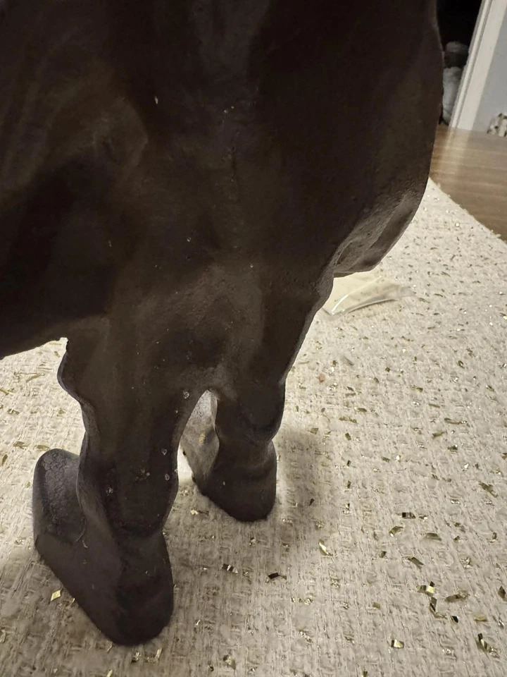 Tope de puerta GNOME de hierro fundido con figura antigua Foto 4 de 4