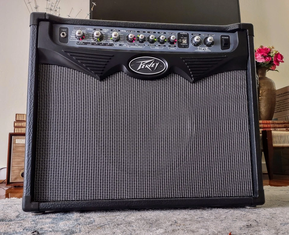 PEAVEY VYPYR 75 WATT W/12" BLUE MARVEL-MODELING AMPLIFIER-VERY NICE-LOW HOURS - Image 2 of 4