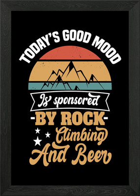 Rock Climbing Framed Wall Art Poster Canvas Print Picture