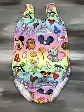New Size 8 Child Medium Girls Leotard Dance Gymnastics Disney Outerwear Bodysuit