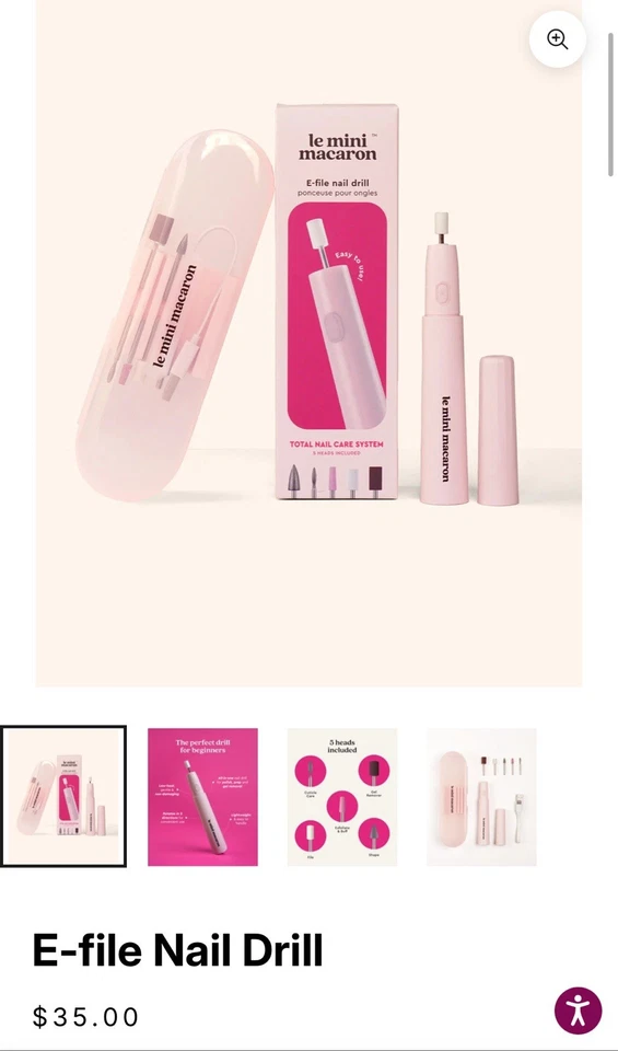 Paquete Le Mini Macaron - Incluye taladro de uñas E-file, cabezales de repuesto + gel Foto 2 de 4
