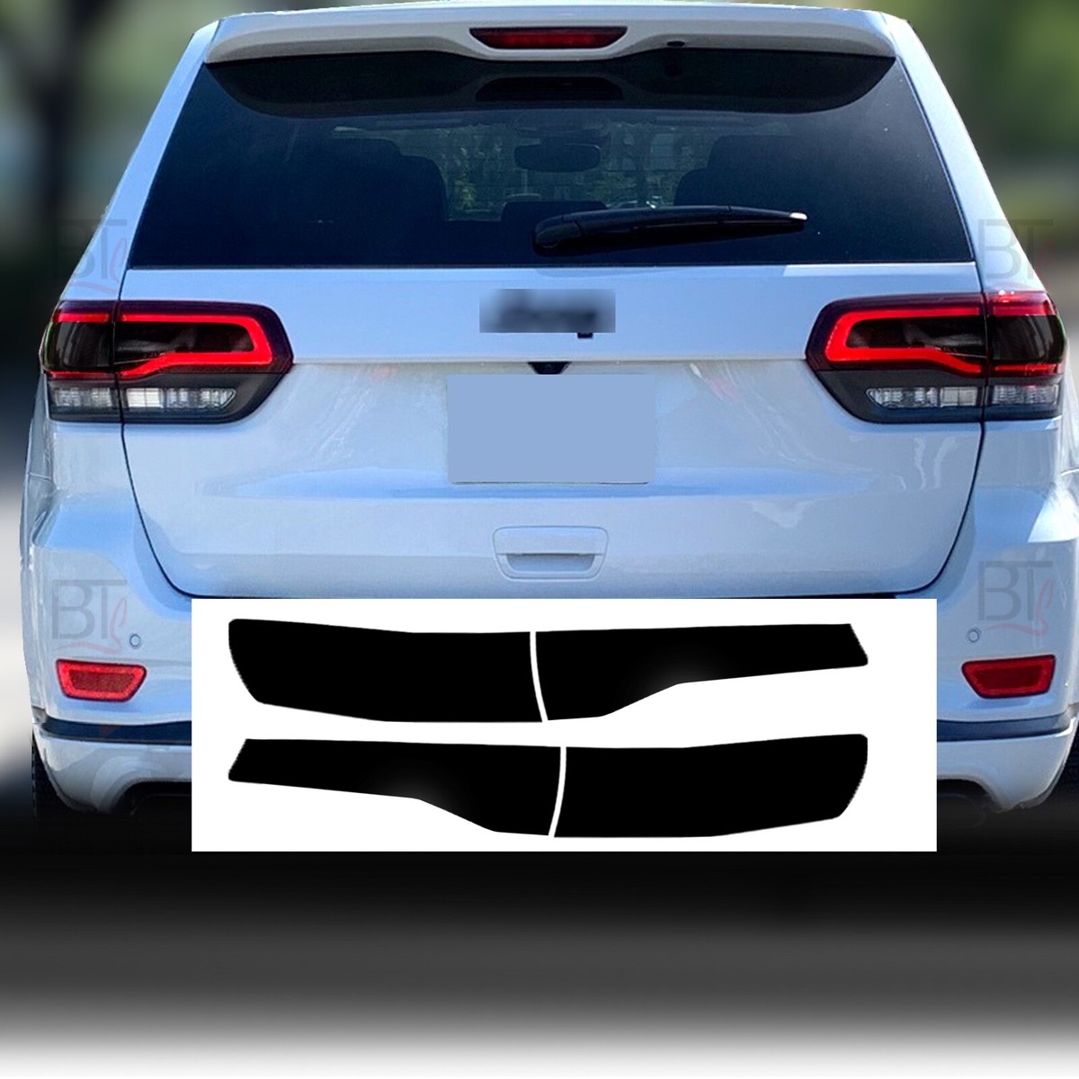 Fits 2014-2021 Jeep Grand Cherokee Tail Light Overlay Smoke Tint