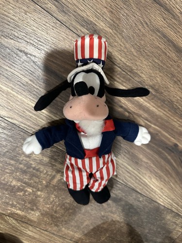 Uncle Sam Goofy Disney Patriotic USA Plush Stuffed Animal Bean Bag 9.5" - Picture 2 of 5