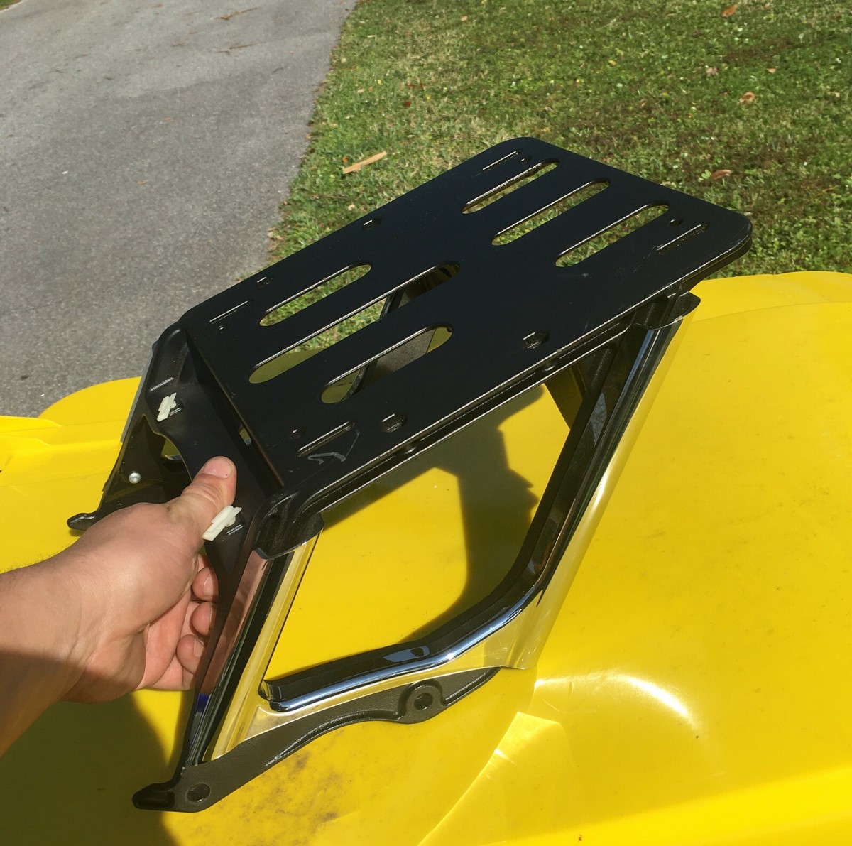 HARLEY OEM TOUR PAK RACK SUPPORT BRACKET 53000125 BLACK CHROME CVO