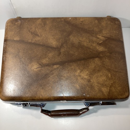 Vintage Escort American Tourister Briefcase Hard Shell Brown Suitcase 19" x 13" - Picture 7 of 17