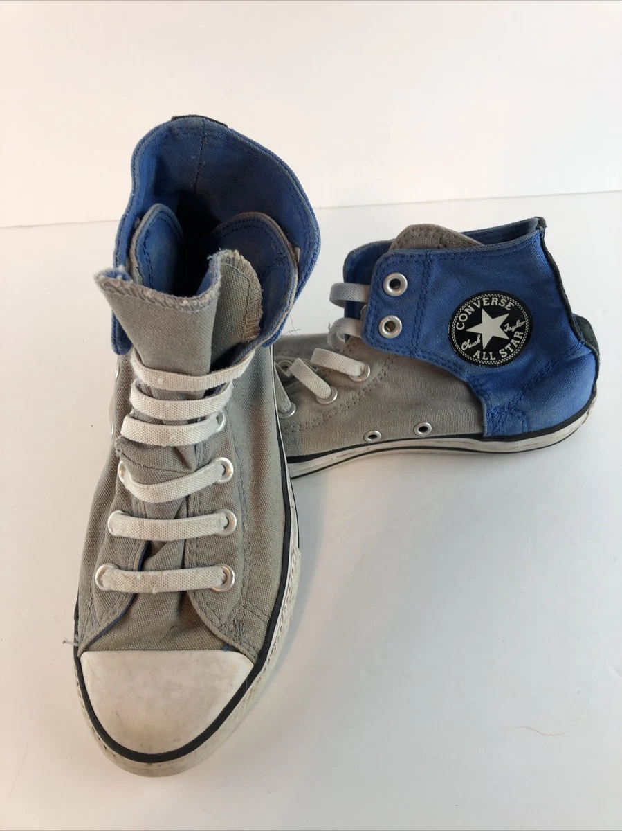 Converse kids Chuck Taylor easy slip high top size 4 Gray/Blue | eBay