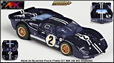 New AFX Ford GT40 MK IIB #2 Mega G+ Fits Auto World, HO Slot Car AFX 22031