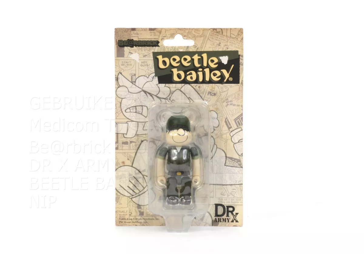 Medicom Toy Bearbrick BEETLE BAILEY 100% DR X ARMY Dr Romanelli NIP MIP