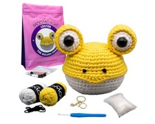 Lester The Golden Frog -Crochet kit for Beginner Adult  Kid New Sealed Package