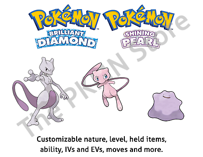 Pokemon Brilliant Diamond Shining Pearl ✨ Mew Mewtwo Ditto ✨Shiny MAX IV EV