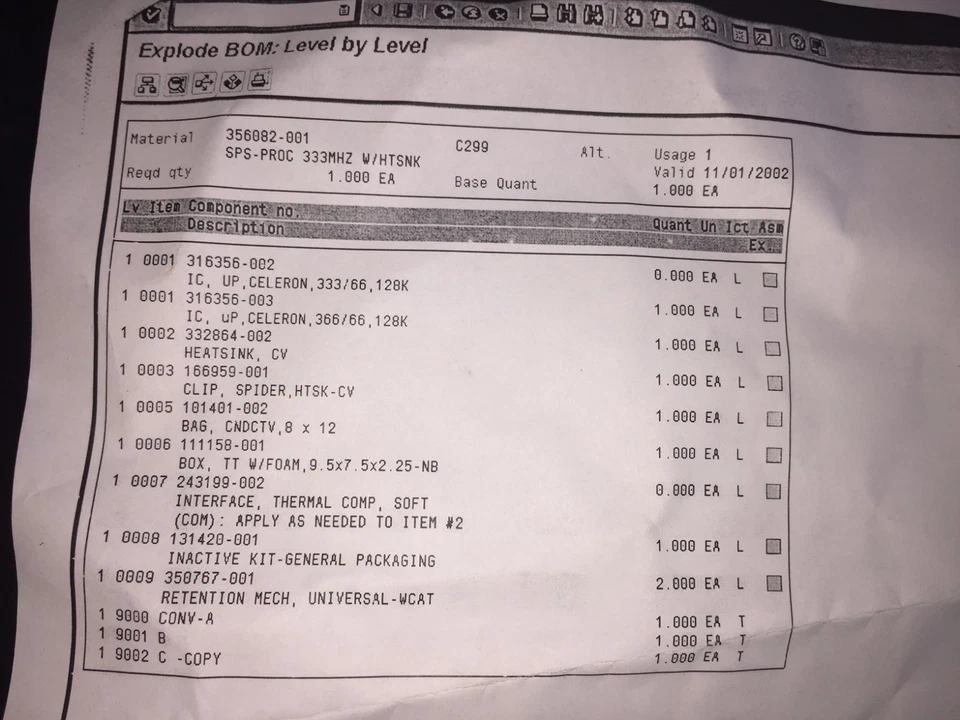 356082-001 HP Compaq Celeron 333/66, 128kb Processor with Heatsink - Image 4 of 4