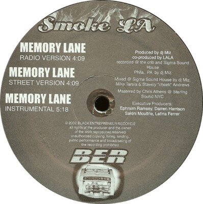 Smoke LA - Memory Lane / VG / 12''''
