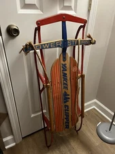 Rare! VINTAGE YANKEE CLIPPER SLED, POWER STEERING HANDLE. Flexible Flyer, Ohio