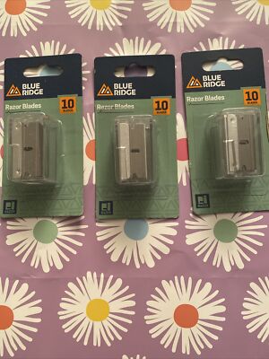 Blue Ridge Single Edge Razor Blades 10 Per Package X 3 New Scrapers Utility