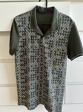 CAROLINA HERRERA • Camisa Polo Hombre Verde Oscuro Patrón CH (usuario dos veces)