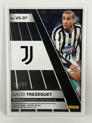 2023-24 Panini Obsidian Juventus David Trezeguet Volcanic Auto