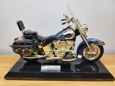 Telemania Harley Davidson Corded Phone 025813 Blue/Silver Tribal Flames in Box