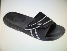 Fashy Badeschuhe Bade- Sandalen mit Klettverschluß  schwarz-weiß 