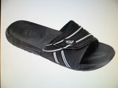 Fashy Badeschuhe Bade- Sandalen mit Klettverschluß schwarz-weiß