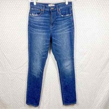 Madewell Women Jeans Sz 26 Dark Wash The High Rise Slim Boyjean Denim Classic