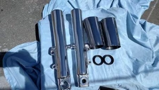 HARLEY LOWER LEGS FORK SLIDER SHOCKS COVERS TOURING POLISHED 00-2013 NO EXCHANGE