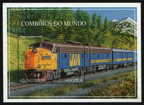 Angola 1997 - Mi-Nr. Block 33 ** - MNH - Eisenbahn / Trains - 第 1/1 張圖片