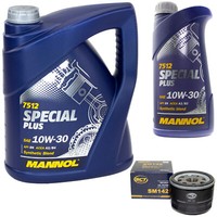 MotoröL Set Mannol 10W-30 Special Plus 6 Liter + ÖLfilter FüR Opel Vivaro Kasten