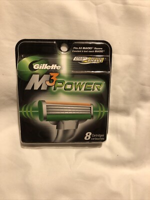 gillette m3 power 8 total cartridges New Sealed