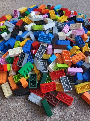 500g 1/2KG Lego 3001 2x4 Steine City Friends MOC Restposten Konvolut über 200 Steine!