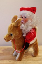 Vintage Santa on Rudolph 1985 battery op music only doesn't move FUC