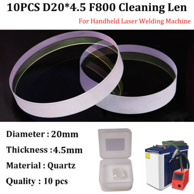 10Pcs D20mm*4.5mm F800 Cleaning Lens for Laser Welding Machine Cleaning Function