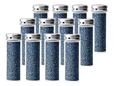  12 Super Coarse Pedicure Refill Rollers Comp/w Emjoi Micro-Pedi Callus Remover