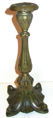 ANTIQUE FRAGET WARSAW POLAND BRASS CANDLESTICK