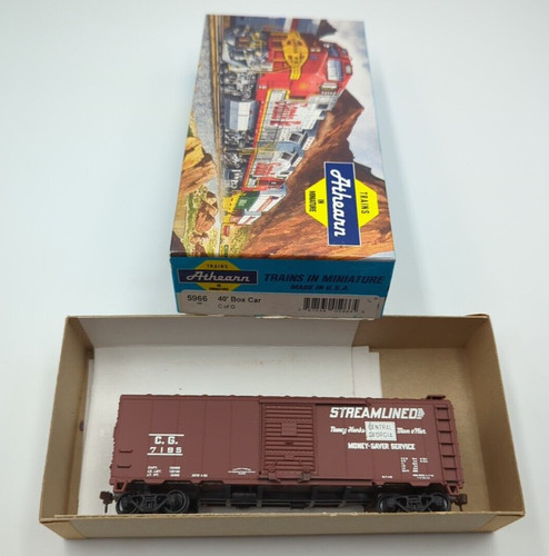 Coche de caja Athearn 5966 40' escala HO Central Of Georgia CG 7195 RTR con Kadees | Condition: Used