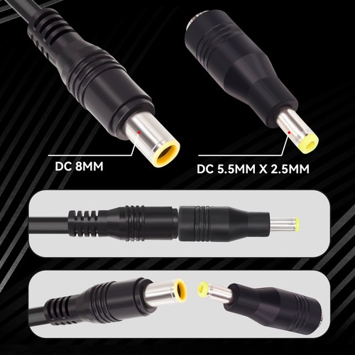Solar Panel Connector to DC 8mm Adapter Extension Cable 16 AWG with DC 5.5mmx2.5 - Picture 4 of 6