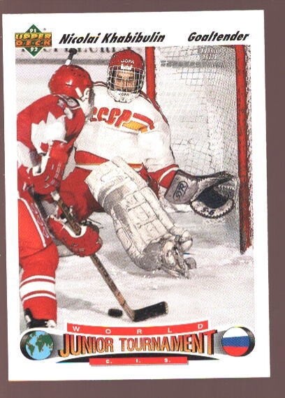 NIKOLAI KHABIBULIN 1991/92 UPPER DECK FRENCH RC #652