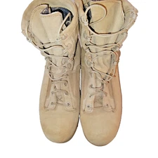 Tan Military Combat Boots 6W Vibram Sole Tactical Desert Suede Nylon Army Issue