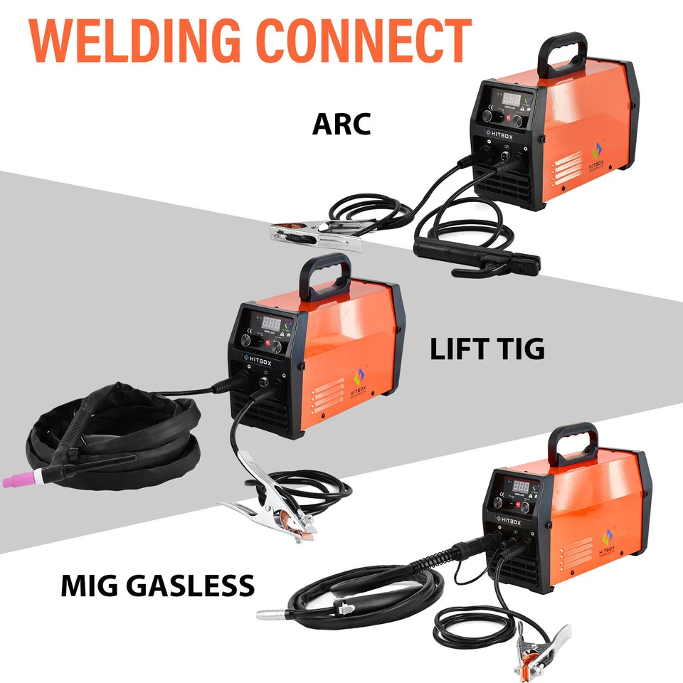 3 IN 1 MIG WELDER INVERTER 200A DC MMA GASLESS TIG ARC MIG WELDING MACHINE 220V - Image 3 of 4