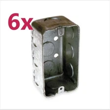 6-PK 4" x 2-1/8" HANDY BOX Drawn 1.875" Deep 1/2" KOs STEEL Raco 660 NEW 4CS-1/2