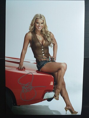 Jessica Simpson original signiert 12x8 mit Coa hervorragend 