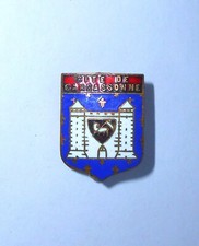 Vtg Copper Enameled Tourist Pin Souvenir France CITE DE CARCASSONNE 7/8" x 5/8"