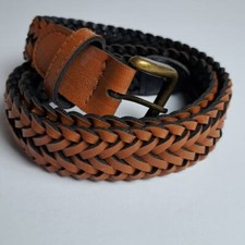 Brown Woven Braided Belt S/M Womens Casual