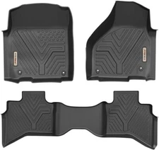 All Weather Floor Mats Liner for 2012-18 Dodge Ram 1500 2019-24 Classic Quad Cab